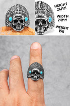 PENDRA Punk Gothic Skull Ring
