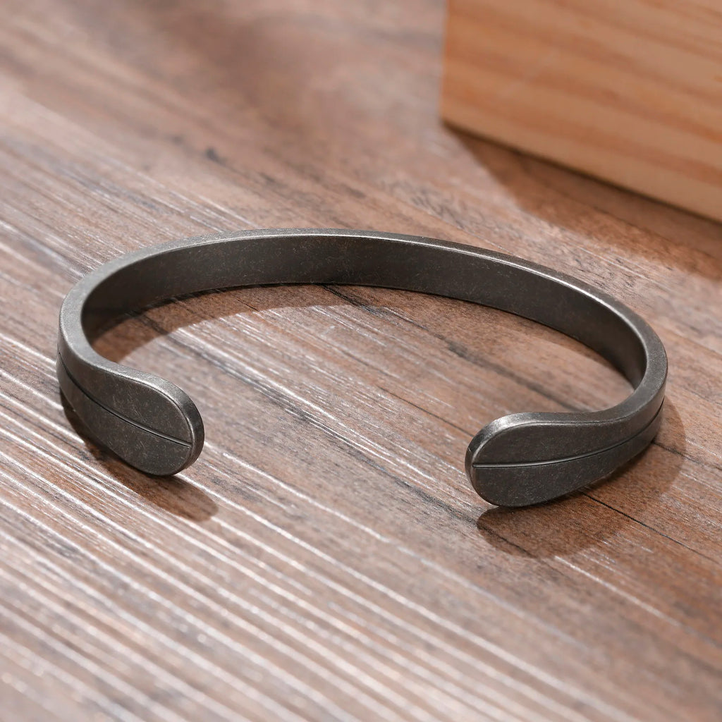 Men Bangle Bracelet, Cuff Bracelet for Men, Stainless Steel Bracelet Simple Bangle, Groomsma Gift Bracelet
