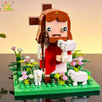 PENDRA Cartoon Jesus Garden Building Set