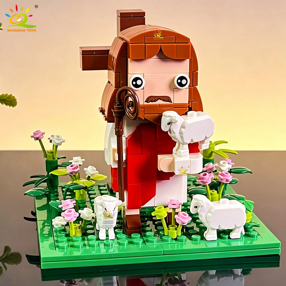 PENDRA Cartoon Jesus Garden Building Set