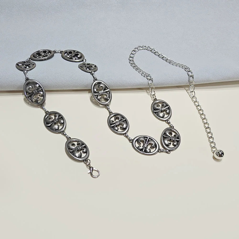 PENDRA Irisessa Metal Silver Heart Luxury Belt