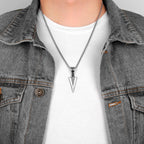 PENDRA Spartan Spearhead Boyfriend Steel Necklace