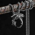 PENDRA Flying Dragon Steel Necklace