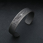 PENDRA Valknut Nordic Stainless Steel Open Cuff Bracelet