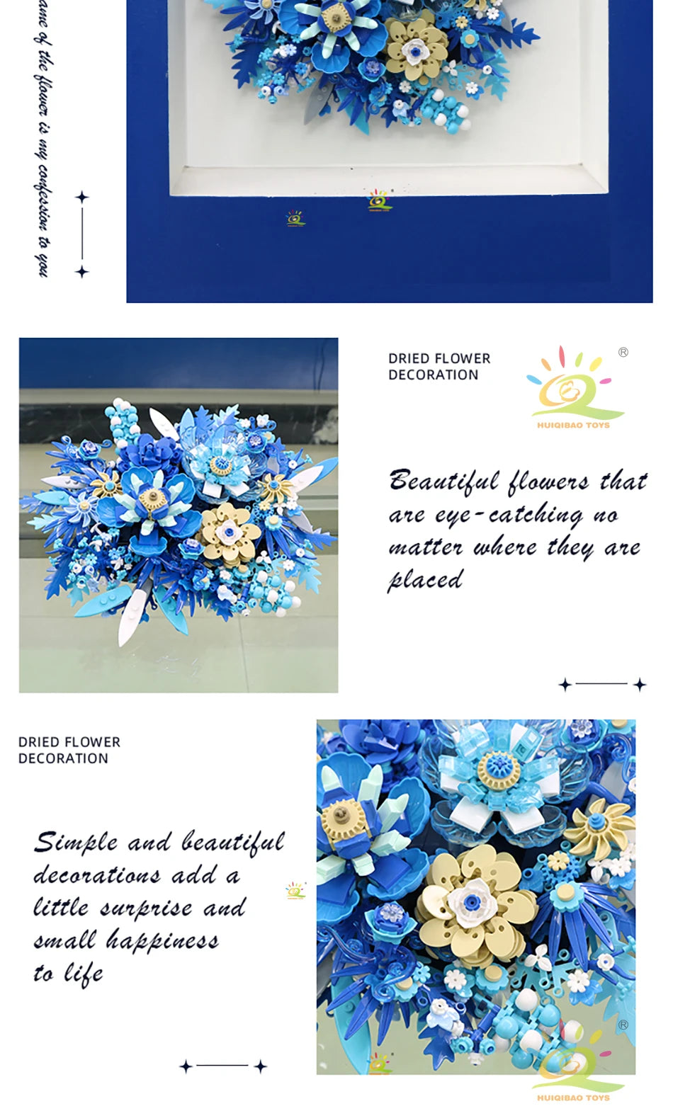 PENDRA Flores Bouquet Floral Building Set