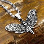 PENDRA Deathmoth Gothic Death Head Moth Necklace