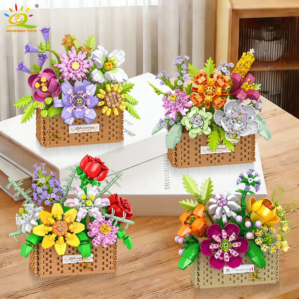 PENDRA Rose Sunflower Micro Building Set