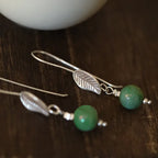 PENDRA Hotan Jade Silver Earrings