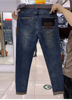 Y2k Women Jeans 2024 New High-waisted Large Size Women's Pants Radish Haren Pants Thin Stretch Nine Points Daddy Pants Fashion