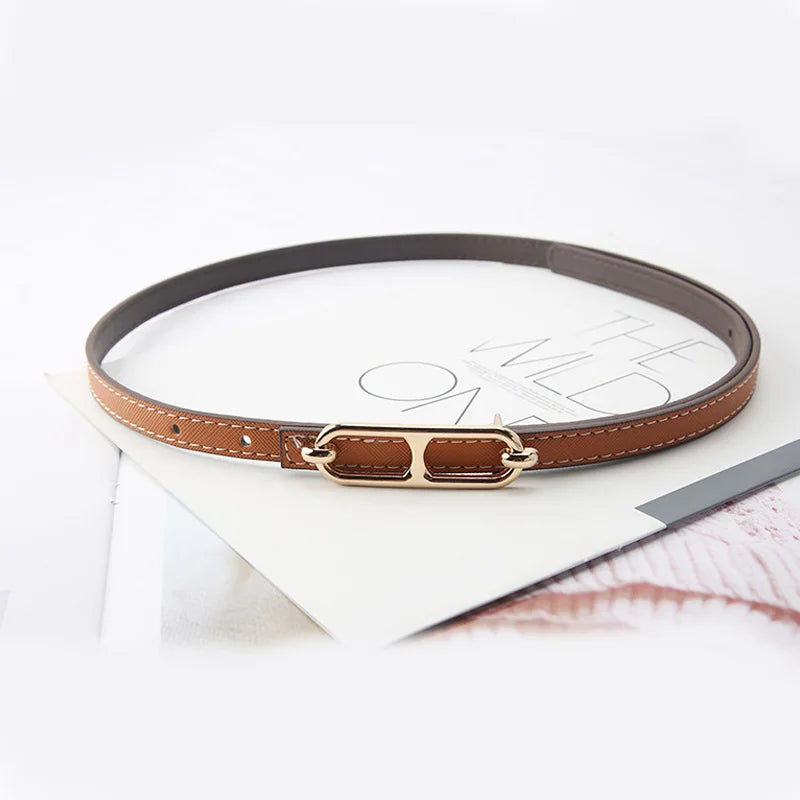 New Elegant women's Pu leather belt decorated ins fashion student trend luxury designer Brands thin waistband For Dress Jeans
