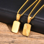 PENDRA Square Cutting Pendant Necklace