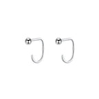 PENDRA Geometry Hoop Sterling Earrings