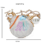 PENDRA PearlShell Enamel Pearl Shell Brooch