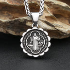 PENDRA Benedictus Stainless Steel Saint Benedict Pendant