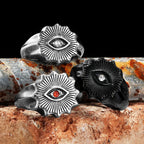PENDRA Masonic Illuminati Eye Steel Ring