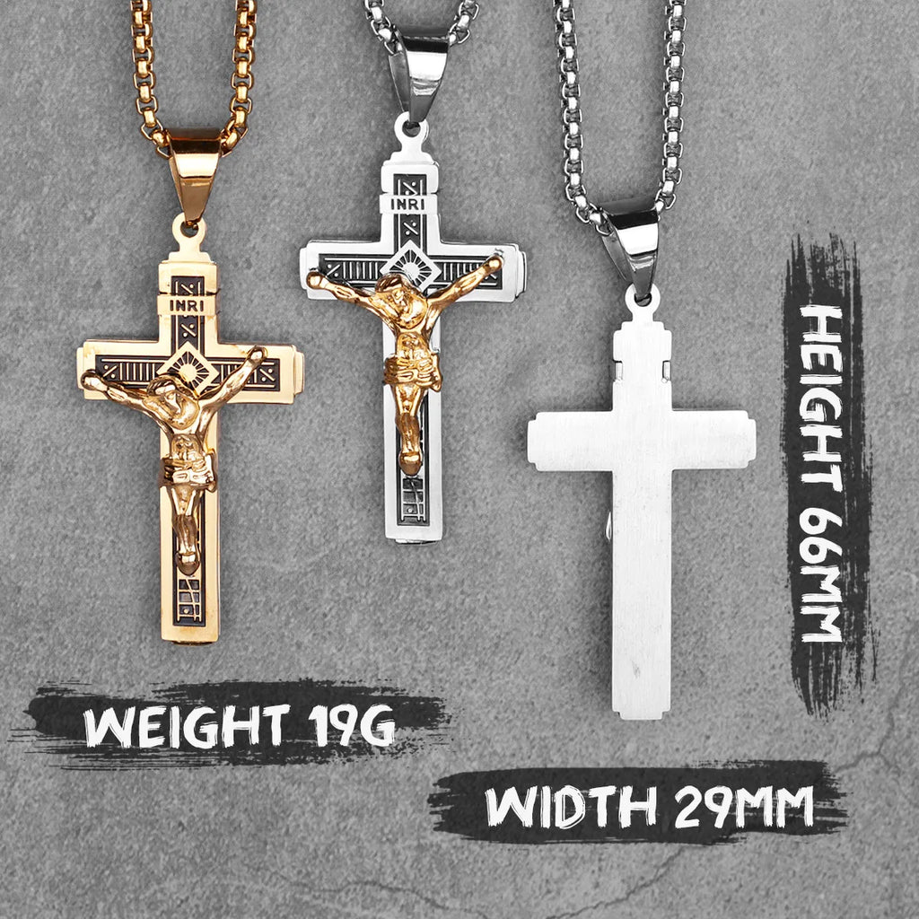 PENDRA Jesus Cross Religion Steel Necklace
