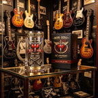 Bon Jovi Rock Legend Themed Beer Mug, Vintage Embossed Metal Handle Large Capacity Draft Beer Mug