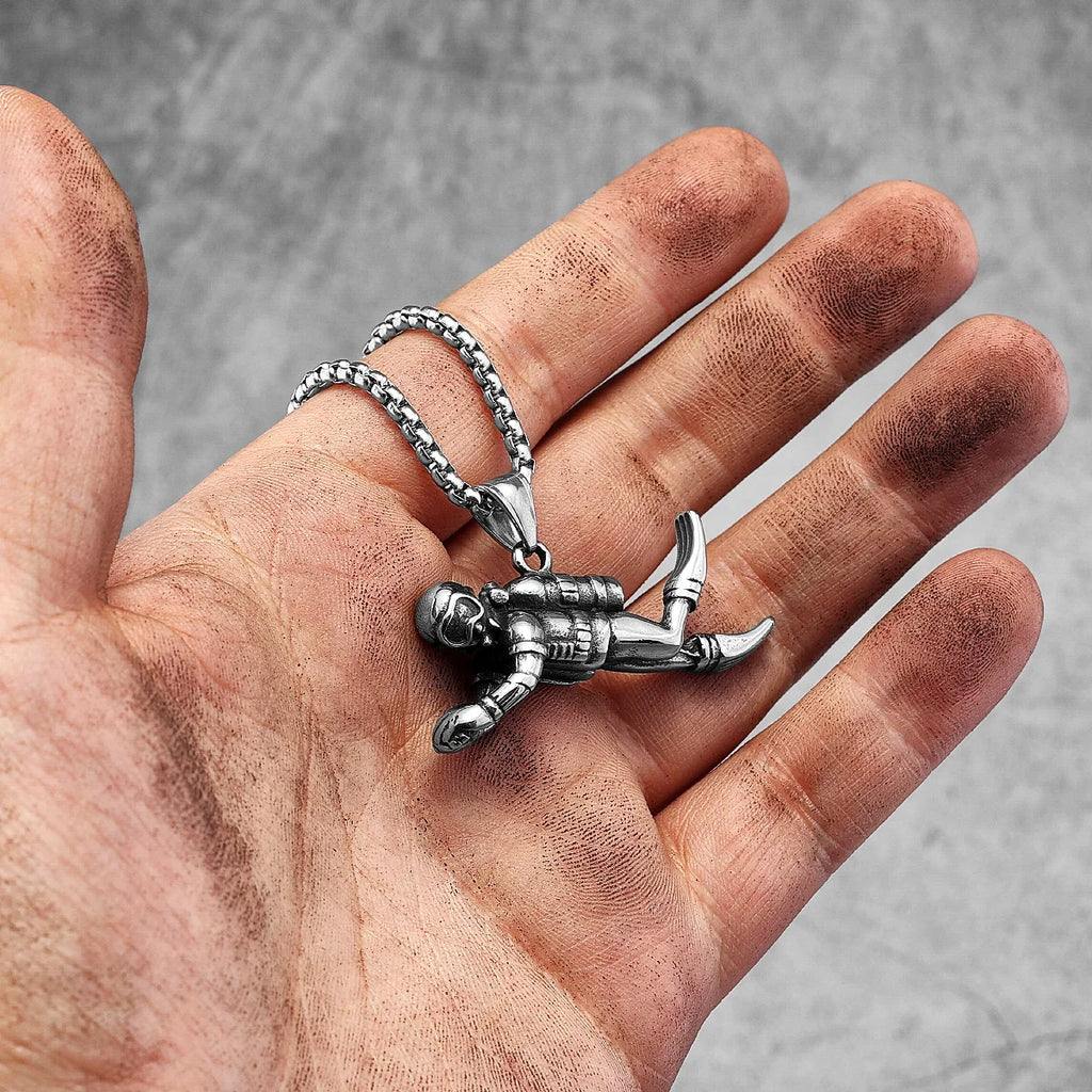 PENDRA Deep Sea Diver Steel Necklace