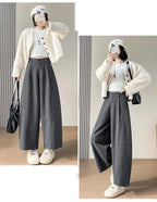 PENDRA Wide Leg Waist Straight Pants