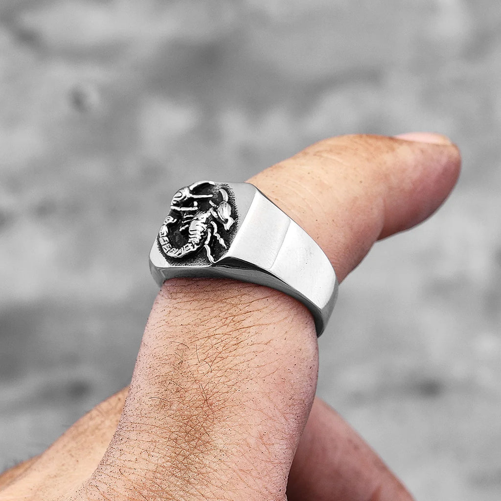 PENDRA Poisonous Scorpion Couple Steel Ring