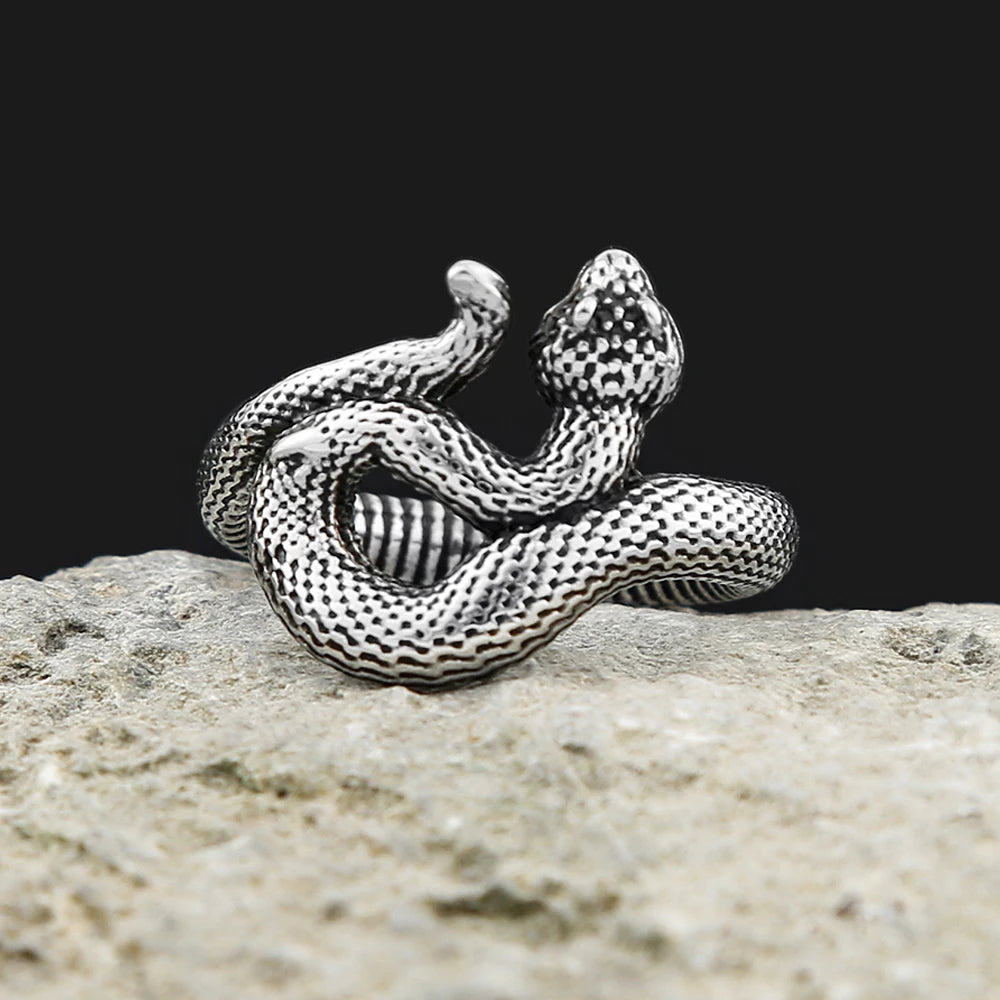PENDRA Snakeband Simple Stainless Steel Snake Ring