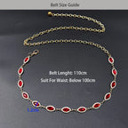 PENDRA Miraene Gemstone Minimal Waist Chain Belt