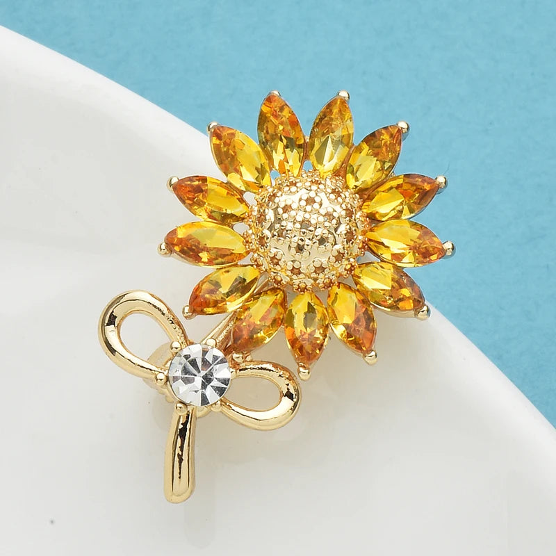 PENDRA Solara Lovely Sunflower Brooch