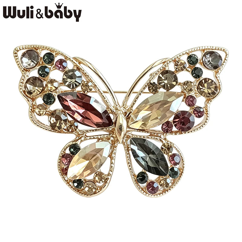 PENDRA Classical Crystal Butterfly Brooch