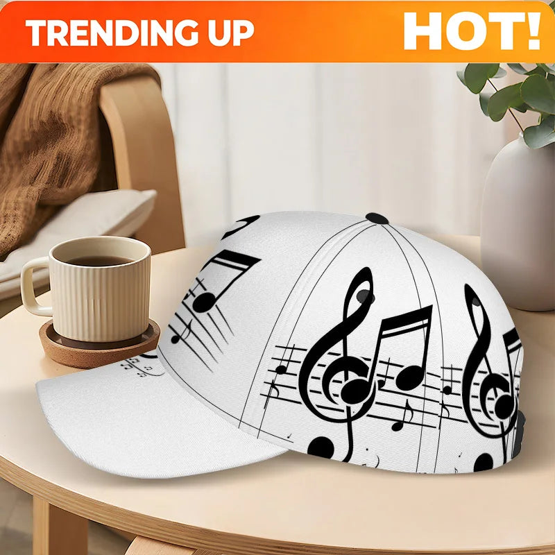 PENDRA Classic Musical Notes Baseball Cap