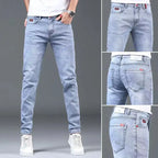 Luxury Summer Designer Korean Classic Streetwear Cowboy Pants for Men Fashionable and Comfortable Boyfriend Skinny Jeans Men