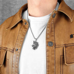 PENDRA Mythical Unicorn Animal Steel Necklace