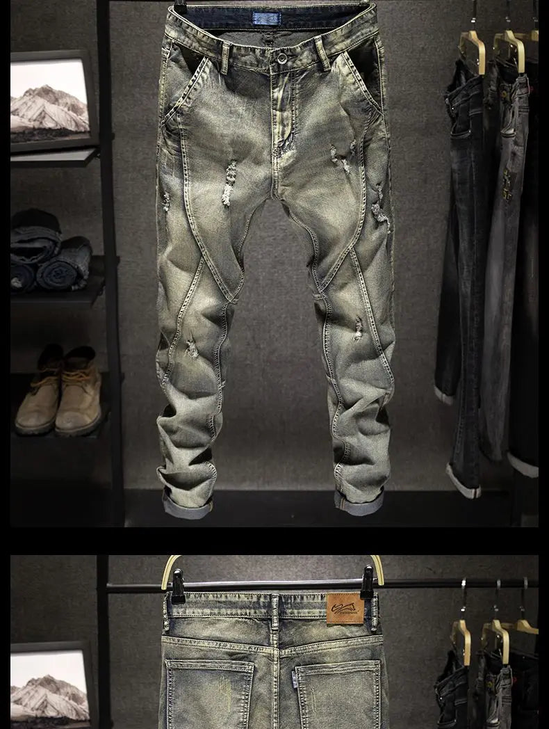 PENDRA Denim Straight Pants