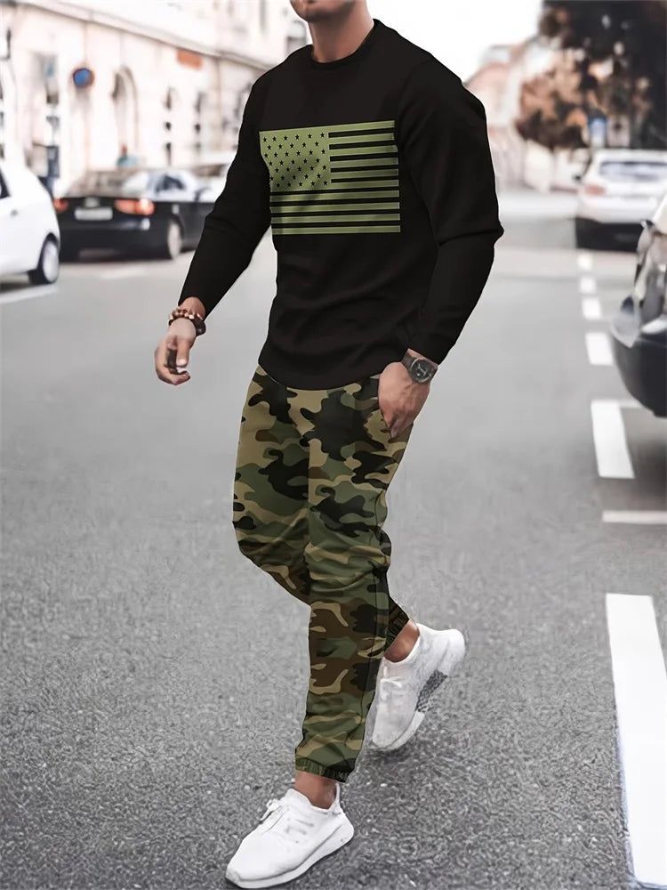 PENDRA Graffiti Long-Sleeve Pajama Loungewear Set