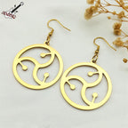 Hip Hop Bdsm Symbol Stainless Steel Earrings For Women Men Gold Color Fifty Shades Of Grey Logo Earring Party Jewelry Gift