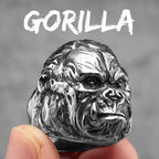 PENDRA Gorilla Animal Monkey Steel Ring