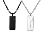 PENDRA Square Crack Pendant Necklace