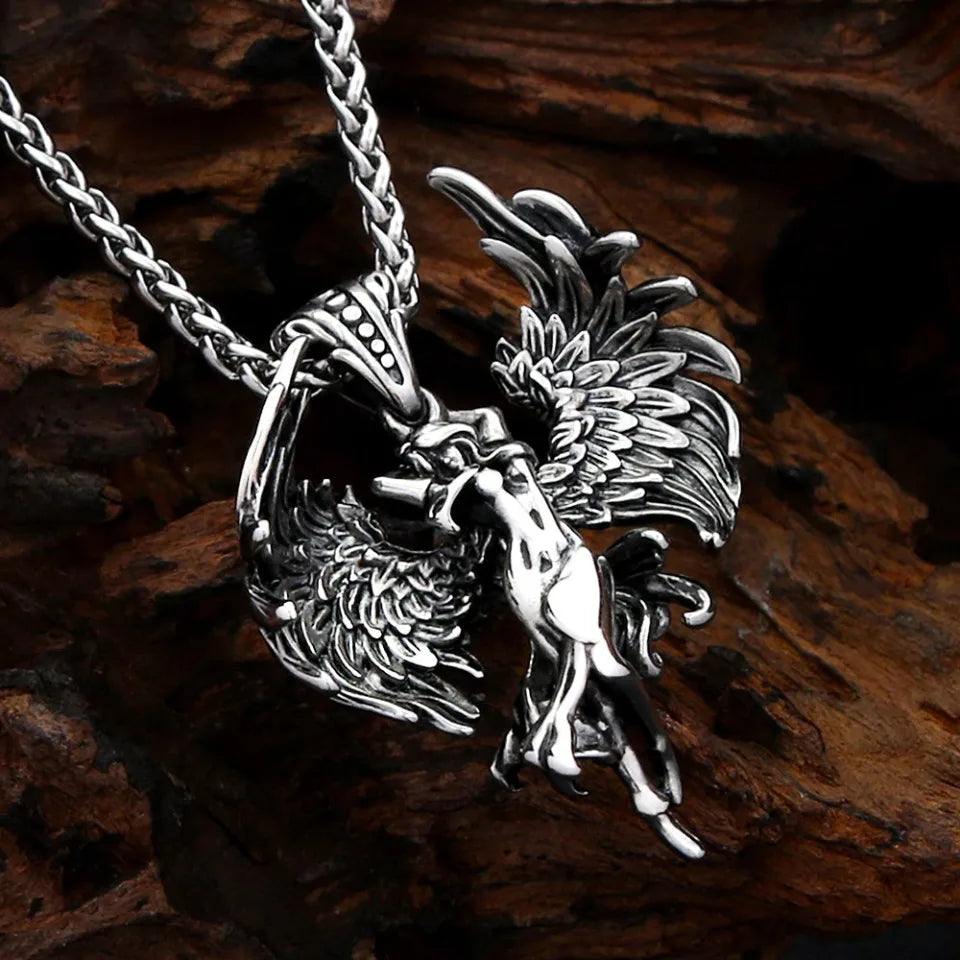 PENDRA Fallenangel Gothic Angel Wing Necklace