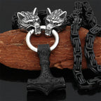 PENDRA Wolf Norse Hammer Necklace