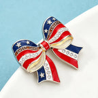 PENDRA Americana Flag Bowknot Brooch