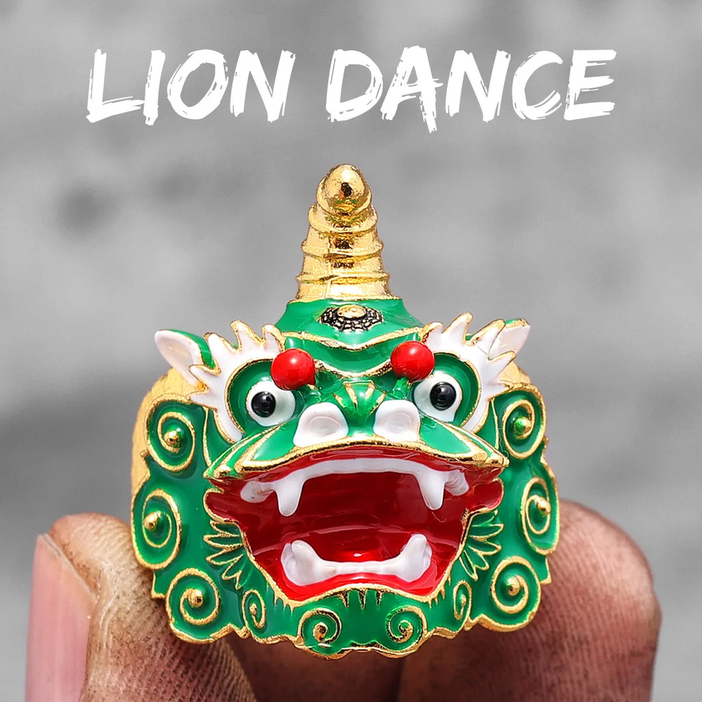 PENDRA Chinese Lion Dance Steel Ring