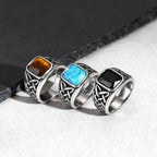PENDRA Knot Ethnic Rock Stone Ring