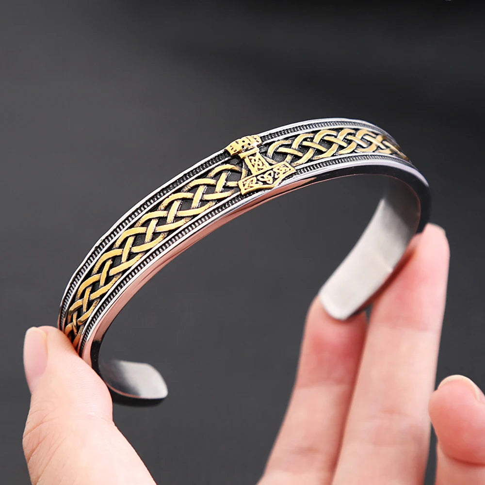 PENDRA Thor Rune Stainless Steel Viking Bracelet