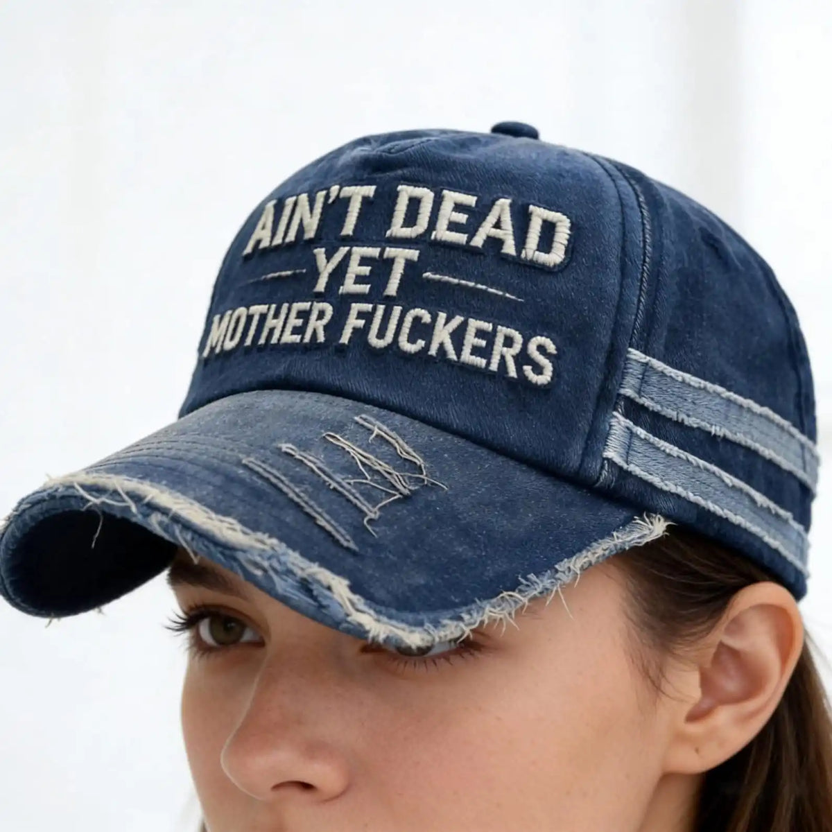 Ain't Dead Yet Hat, Embroidered Adjustable Vintage Ain't Dead Yet Mother Fuckers Baseball Cap for Humor Lover