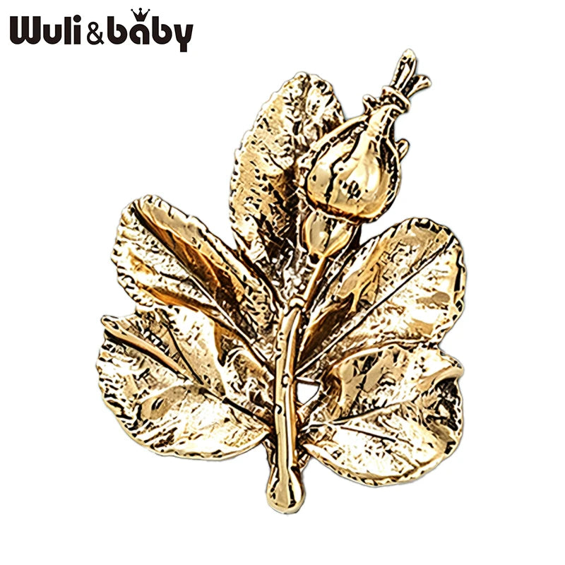 PENDRA Folia Vintage Leaf Brooch
