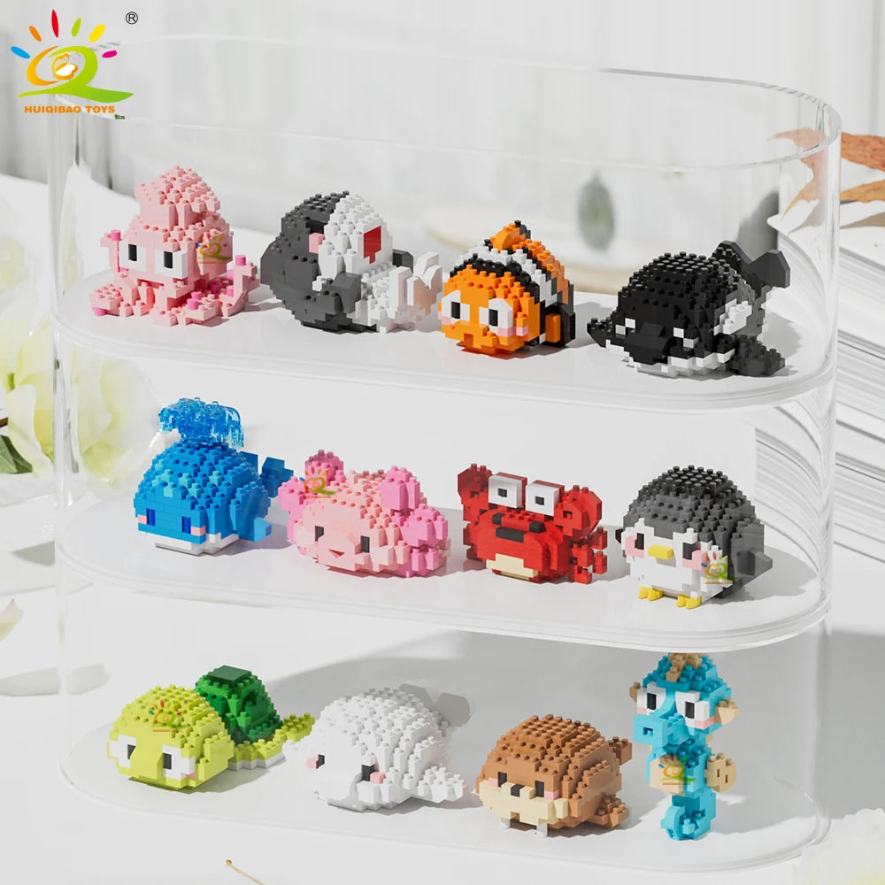 PENDRA Cute Shark Micro Building Set