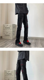 PENDRA Washed End Ripped Pants