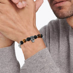 Mprainbow Stainless Steel Bracelets for Men Boys,Gothic Cross Skull Wolf Head Bracelets,Fathers Day Anniversary Birthday Gifts