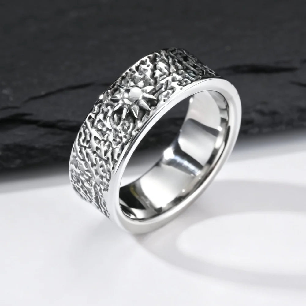 PENDRA Sun Moon Bend Steel Ring