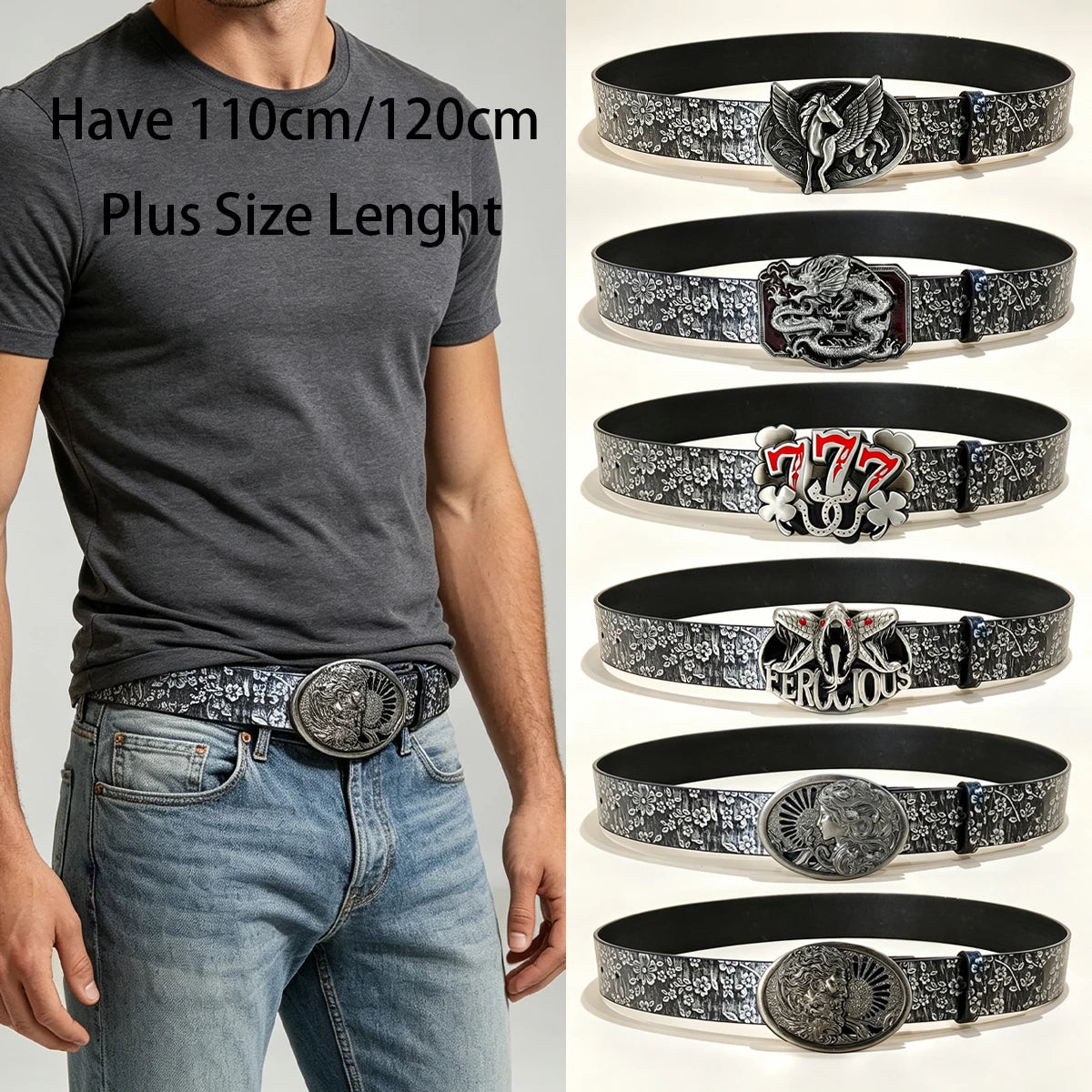  Retro Men's Belt Bohemian Style - Fashion Personalized Belt For Men Women Punk Rock Y2K Belts - For Jeans, Dresses & Casual We