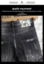 PENDRA Denim Embroidered Printed Pants